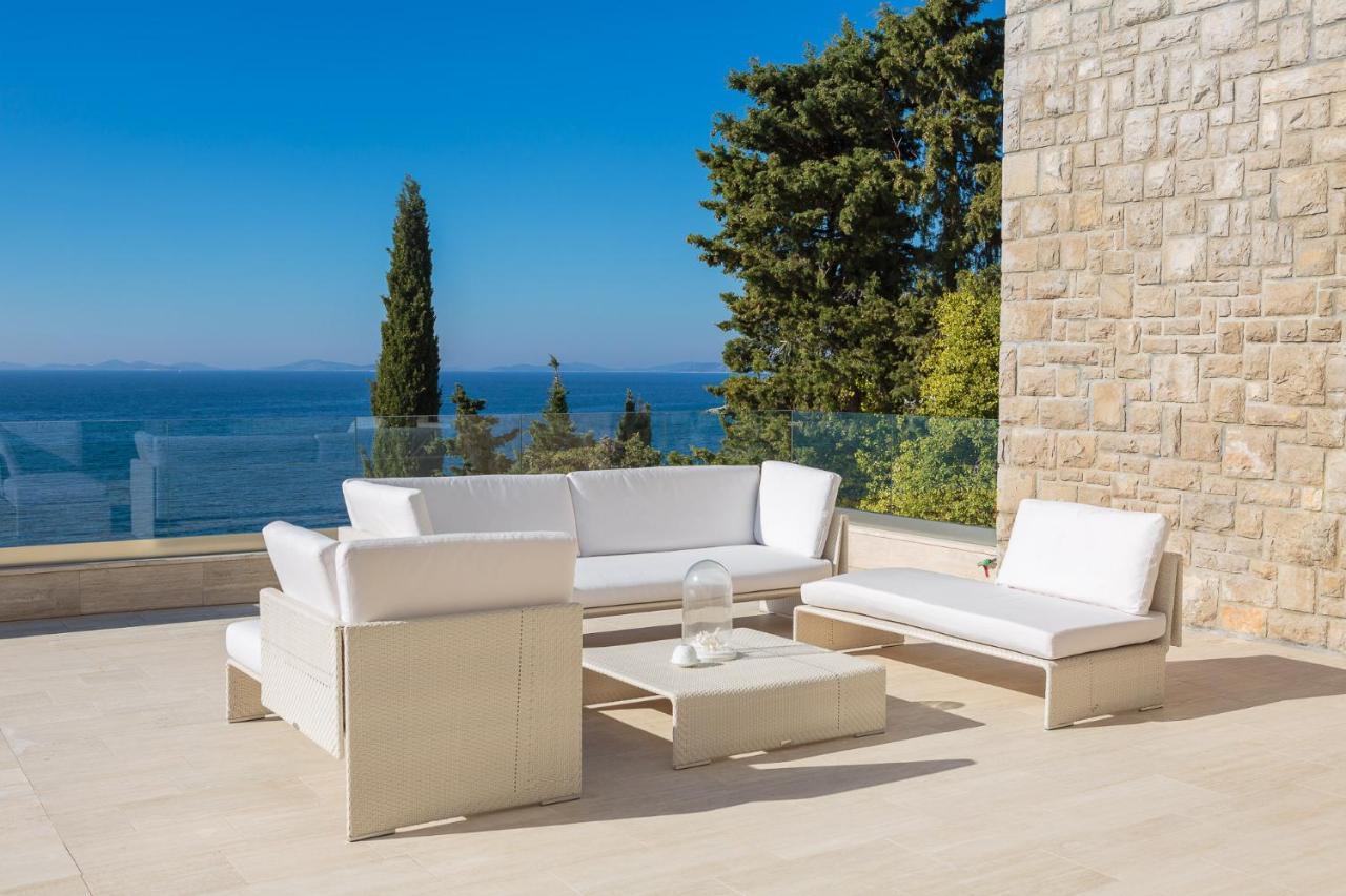 Luxury Seafront Villa Primosten Glamour With Private Pool, Sauna And Gym At The Beach In Primošten Exterior foto